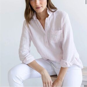 Alice Walk Light Pink Women’s Gauze Shirt Size Large